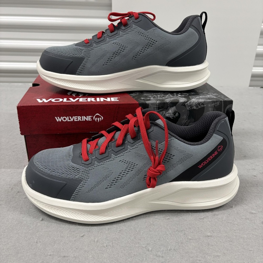 NWT Wolverine Shoes Mens 11EW Grey DurashocksCarbonMax Composite safety ToeShoe